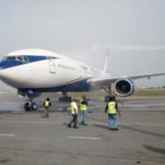 AIR PEACE B777 WATER CANNON