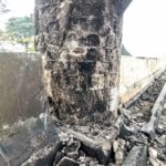 PILLAR TO BADLY BURNT AIRPORT BRIDGE-2