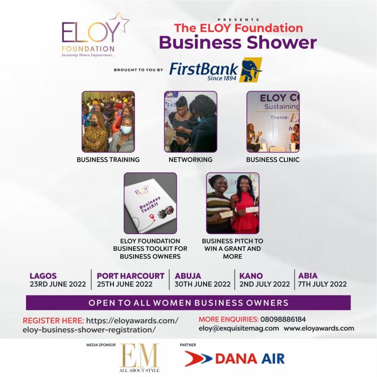 ELOY Foundation Business Shower flier