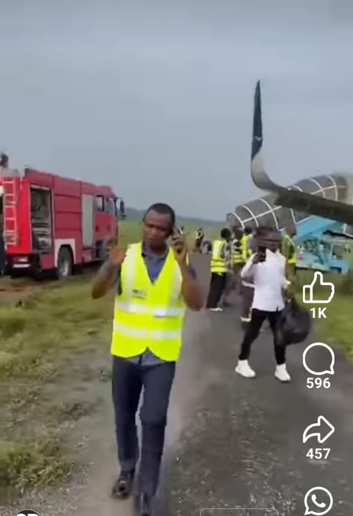 Aerodrome and Fire Safety crew promptly took strategic position during passengers evacuation