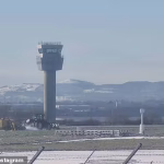 SNOW IN LIVERPOOL AIRPORT